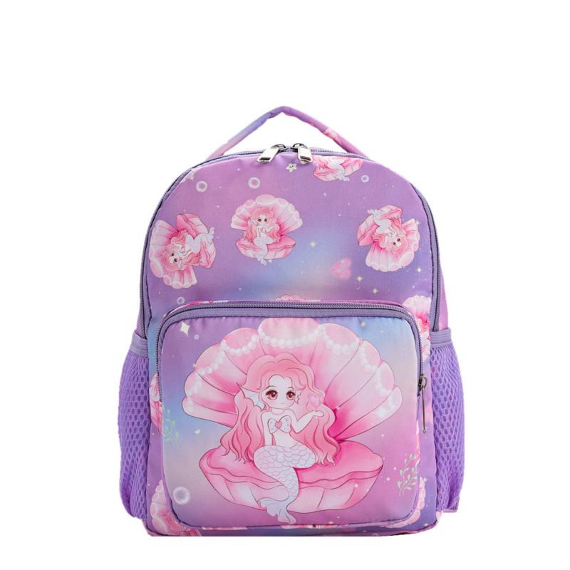 Jardín de infantes bolsas de dibujos animados lindos pequeños peces impresión mochila para niños y niñas viaje ligero mochila infantil
