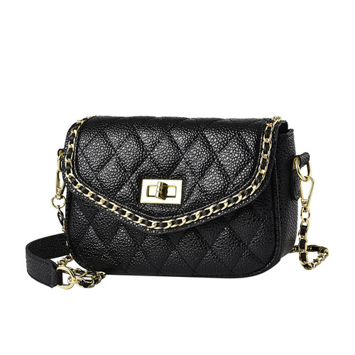 Manufacturer's small bag women's 2024 summer new small square bag fashion simple lock buckle single shoulder crossbody bag one piece drop shipping