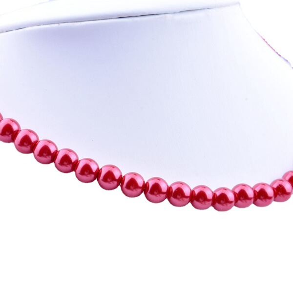 multicoloured glass necklace from pearl