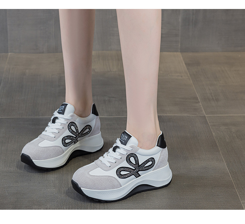 Giày sneaker nữ đế dày phong cách Đức da thật phối màu thời trang tăng chiều cao — M2922 màu vàng, M 2922m màu chi tiết 11