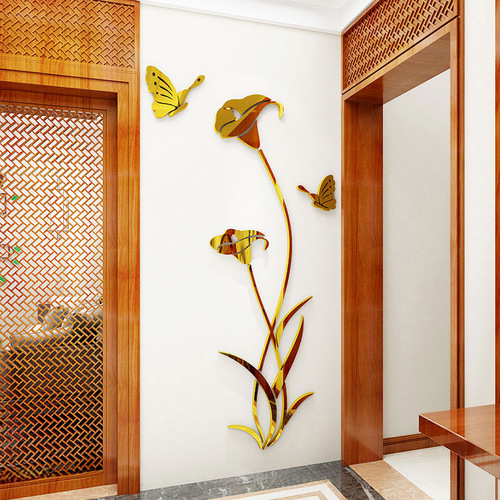 Cross-border Product Acrylic 3D Stereo Living Room Bedroom Entrance Restaurant TV Background Wall Decor