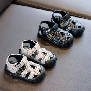 Baby Toe-Toe Sandals 2025 New Boys and Girls Shoes Soft Sole Anti-Slip Anti-Kick Summer Shoes Infant Toddler Shoes