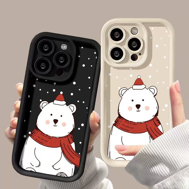 Apple, совместимый с iPhone16, матовый чехол для телефона с маленькими медвежатами, 16promax, 15