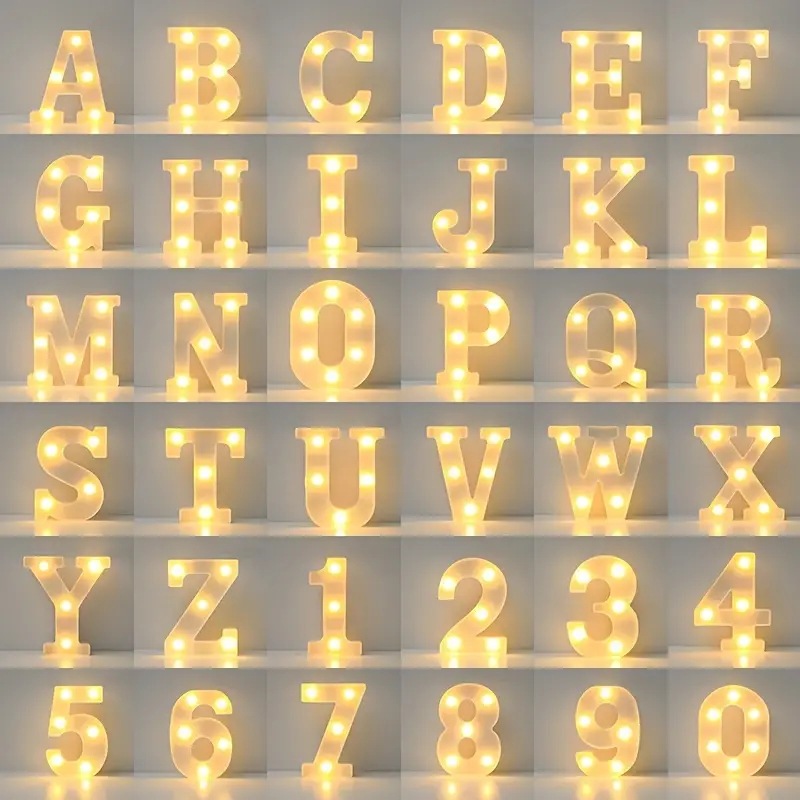 Amazon (16cm) LED blanco inglés número de letras lámpara de cumpleaños propuesta de matrimonio atmósfera lámpara LED lámpara decorativa