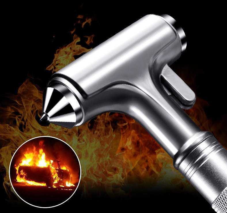 Car-Mounted Multifunctional Safety Hammer, Small Tool, Window Breaker, Mini Portable Emergency Partition, Safety Belt, In-Car Escape Hammer