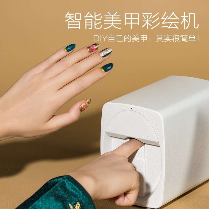 Portátil pequeño 3d inteligente máquina de uñas máquina de pintura de uñas de impresión rápida impresora automática de uñas