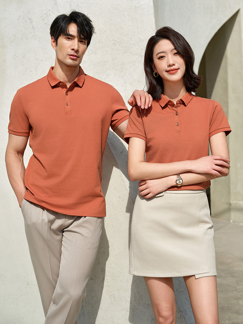Island cotton lapel tooling short sleeve polo shirt custom overalls cultural shirt embroidered logo wholesale advertising shirt