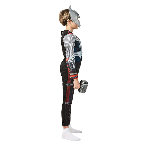 Superhero Thor Muscle Costume Movie Character Cosplay Party Game Performance Costume for Children