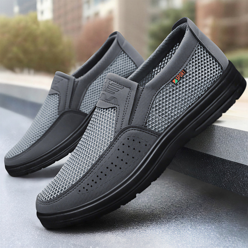 Men's Spring Casual Shoes, Dropshipping Men's Shoes, Old Beijing Cloth Shoes, Lightweight Mesh Shoes, Shallow Mouth Dad Shoes