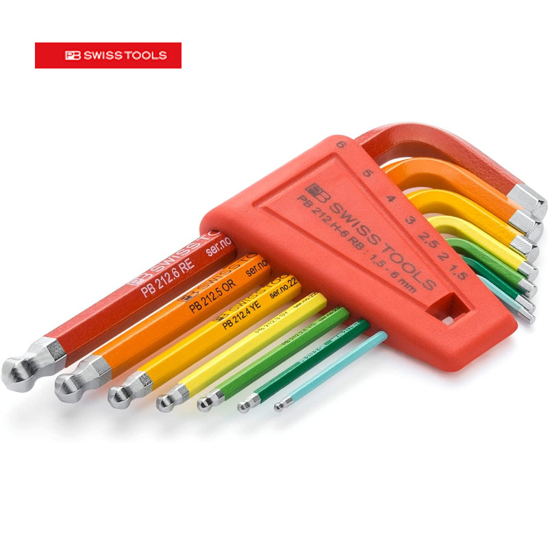瑞士PD内六角扳手212.LH-6RB工业级内六角扳手6角套装万能6角工具