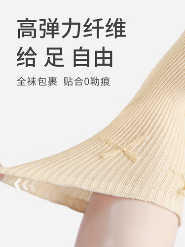 Children's Knee-High Cotton Socks Spring and Autumn Princess Socks with Bowknots, Korean Style, Cute Mulberry Edge Baby and Children Socks