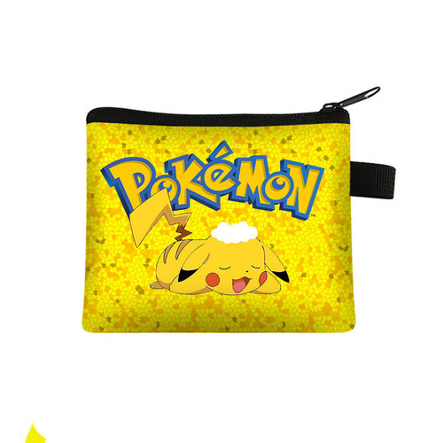  Pokémon Children's Zero Wallet Portable Card Holder Pet Spirit Cute Print Polyester Key Holder Bag