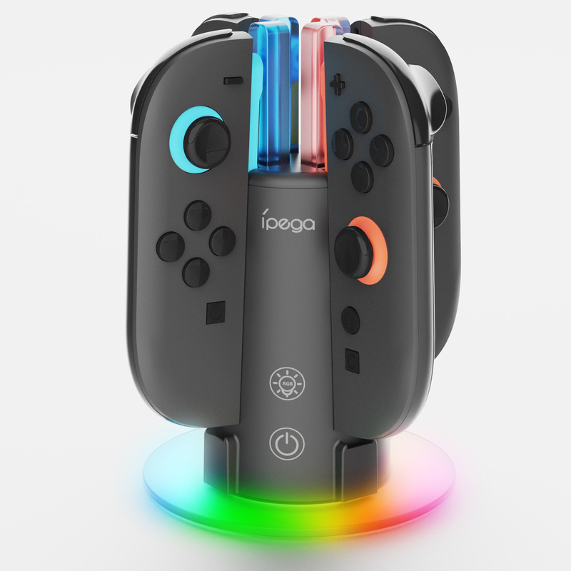 Switch2/Ns1/Oled Vertical Eight-Position Charging Stand Rgb Colorful Light Touch Switch Switch2 Charger