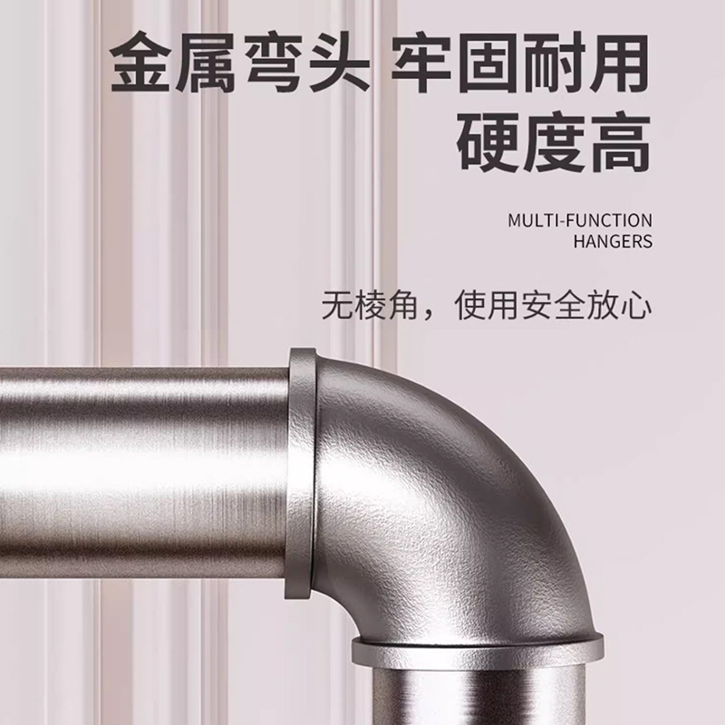 鋼管物干しラック、物干しラック、物干しロッド、バルコニー、家庭用床置き寝室、屋外物干し、簡易布団乾燥、水道管|undefined