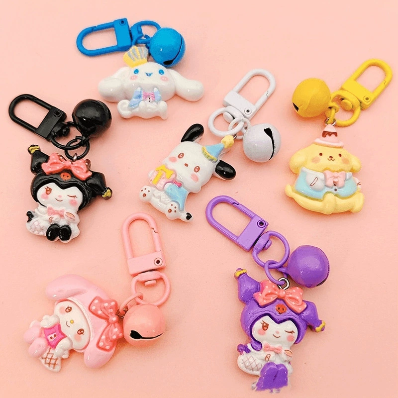 Sanrio, cartoon маленький колокольчик, милый брелок, аксессуар, подвеска, опт