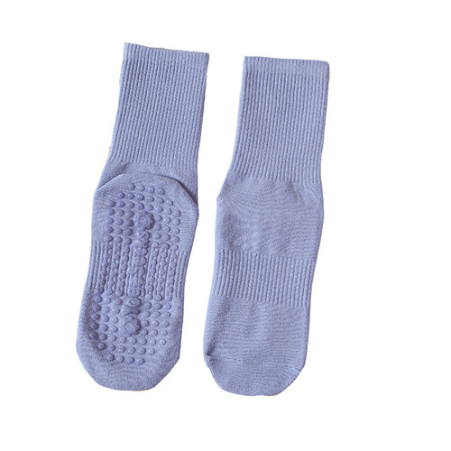 Yoga socks for women, silicone bottom, non-slip, indoor fitness, Pilates, women's dance sports, home adult mid-calf socks