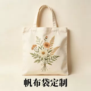帆布包定制多尺寸环保购物袋学生开学校园纪念礼品袋插画布袋订做