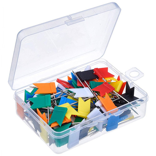 Factory direct sales map color flag pin cork board marking map nail press nail I-shaped nail 50 pieces/100 pieces
