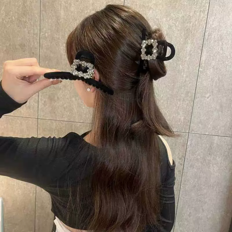 Демисезонная черная краб-пин, акула, заколка, стиль Chanel