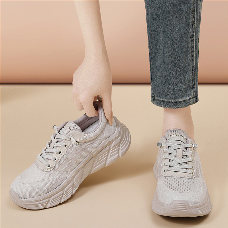 Lightweight Women's Sneakers With A Low-top Design, Unique Thick Soles, Breathable And Versatile Casual Dad Shoes For Women, 2026 Model_vogvips.com