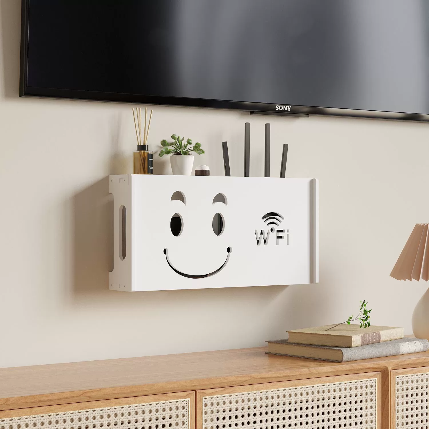 Коробка для хранения маршрутизатора Wifi для хранения без пробивания