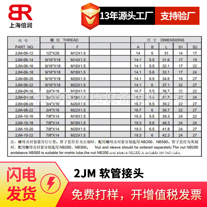供应JIC外螺纹74度外锥/公制内螺纹60度外锥 2JM