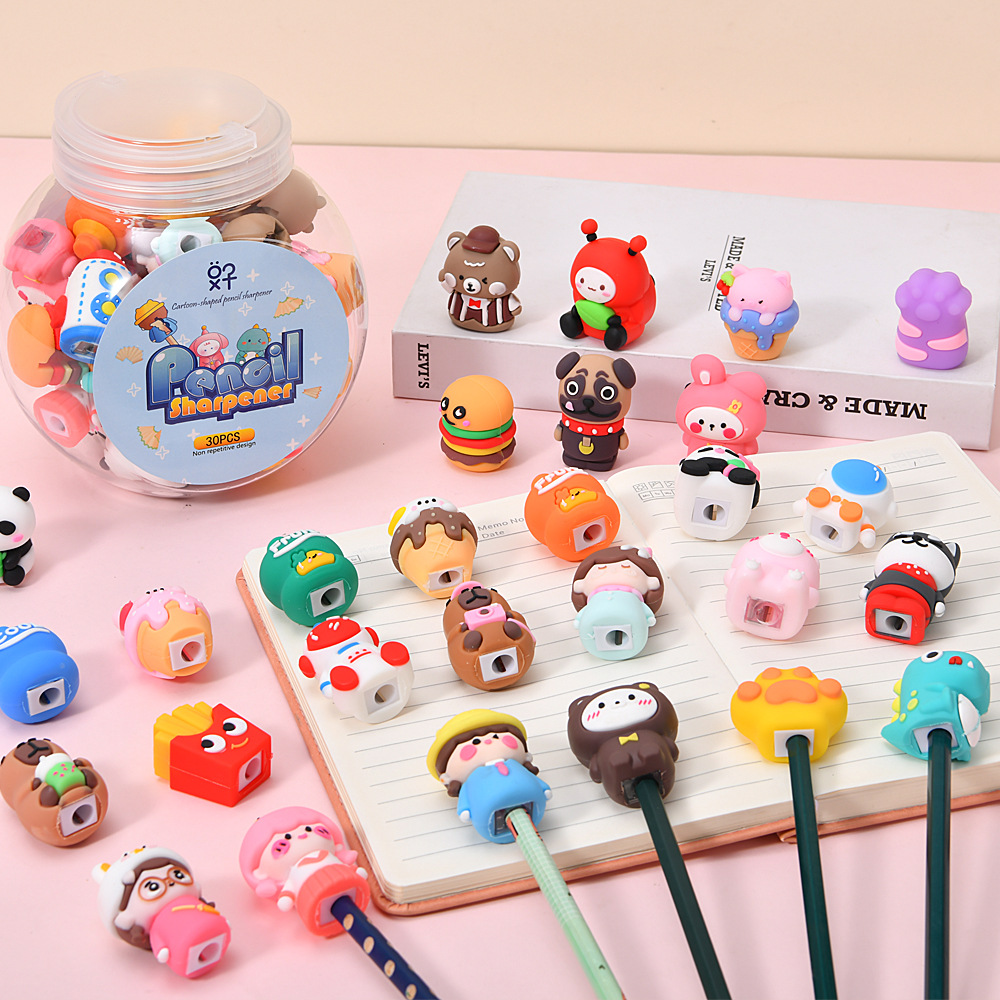Cuchillo de lápices de modelado de dibujos animados lindo creativo Sacapuntas para niños Papelería de aprendizaje para estudiantes Sacapuntas Sacapuntas Sacapuntas al por mayor