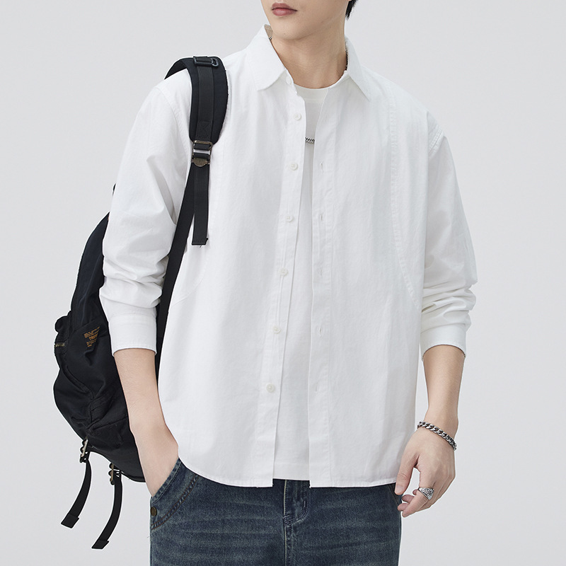 Spring 2026 new men's long-sleeve casual shirt, pure cotton, trendy, versatile, high-end, plus size, suitable for spring and autumn Spring 2026 new men's long-sleeve casual shirt, pure cotton, trendy, versatile, high-end, plus size, suitable for spring and autumn