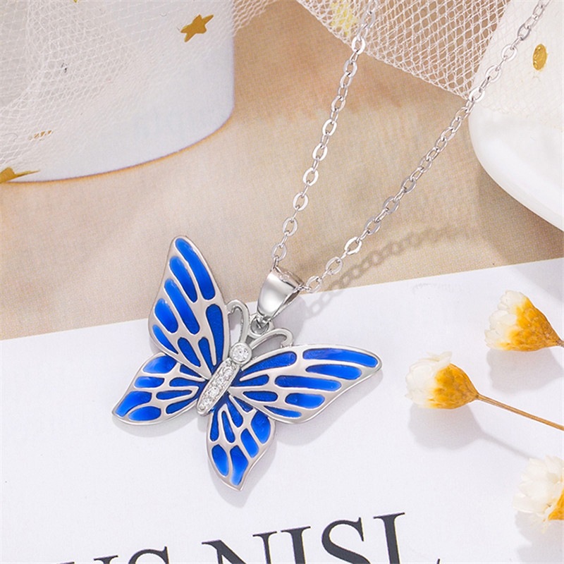 Fashion Butterfly Copper Plating Pendant Necklace