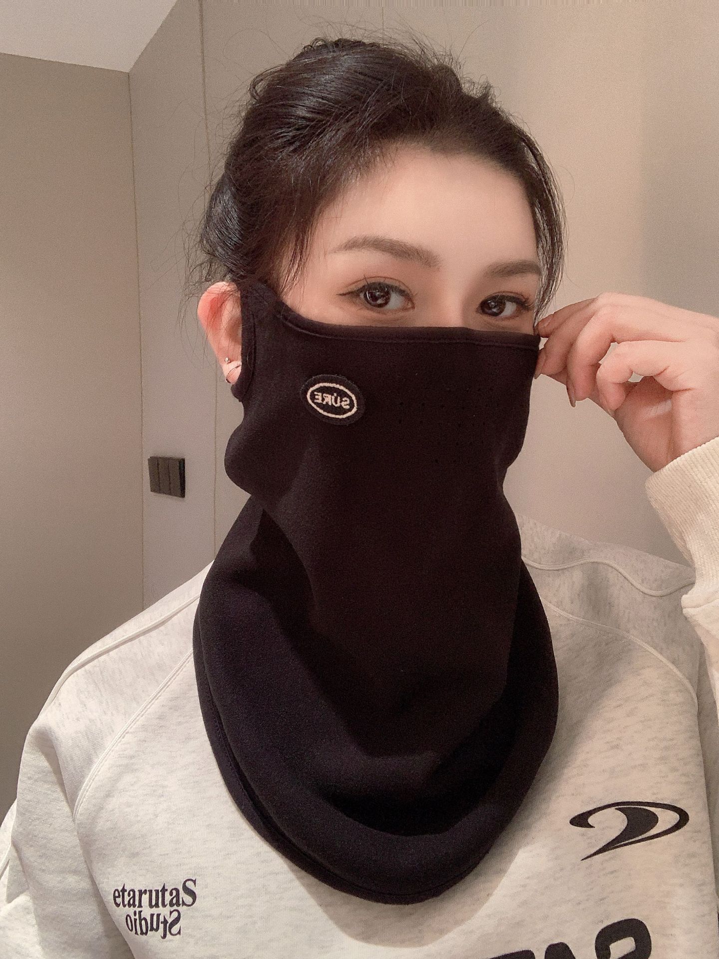 겨울 방한 마스크 일체형 펀치 귀걸이 목도리 남성 라이딩 덕융목도리 스포