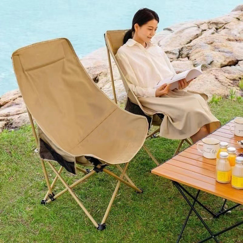 High-Back Lounge Chair Moon Chair Outdoor Folding Camping Chair Multi-Functional Household Portable Fishing Stool Widening and Adding High-Back Lounge Chair Moon Chair Outdoor Folding Camping Chair Multi-Functional Household Portable Fishing Stool Widening and Adding