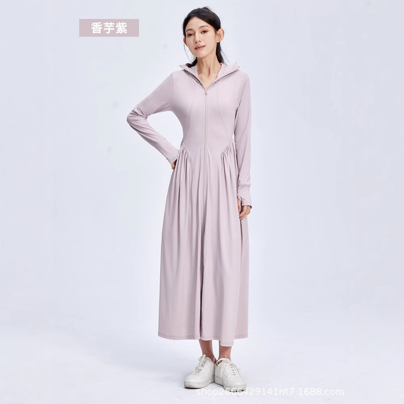 Ice Silk Slim-Fit Sun Protection Clothing for Women, Lightweight Robe-Style Sun Protection Long Dress, Outdoor Uv Protection Dress, Sunshade Ice Silk Slim-Fit Sun Protection Clothing for Women, Lightweight Robe-Style Sun Protection Long Dress, Outdoor Uv Protection Dress, Sunshade