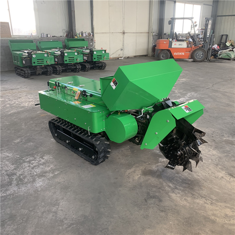 桔子园开沟施肥机 山地自走式旋耕机 多功能履带式开沟机深浅可调