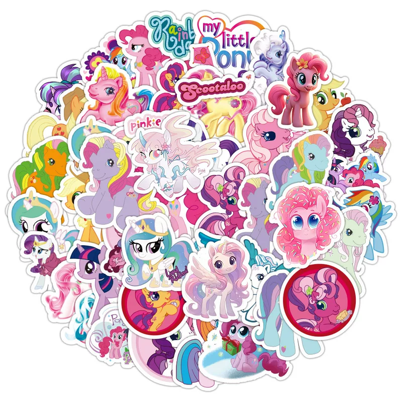 50 штук наклейки My Little Pony водонепроницаемая канцелярия чехол для мобильного декоративные наклейки оптом кросс-бордер