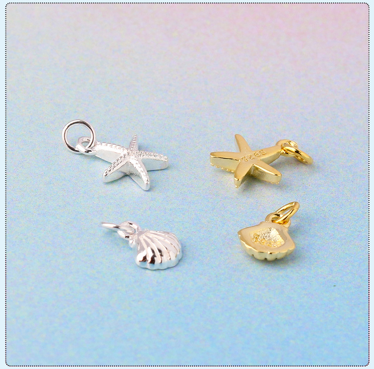 1 Piece Sterling Silver Star Shell Pendant display picture 1