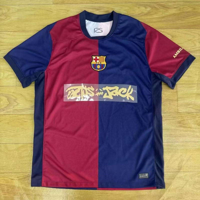 2425 バルセロナ ホーム ジャージ No. 19 ヤマール サッカー ジャージ No. 8 ペドリ 6 ガビ No. 9 レヴァーン プリント|undefined