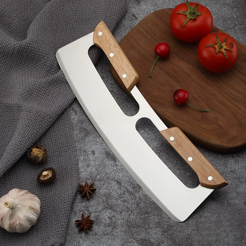 Полу-месячный нож для нарезки пиццы, инструмент выпечки из нержавеющей стали с полукруглым лезвием, лезвие-нож для теста