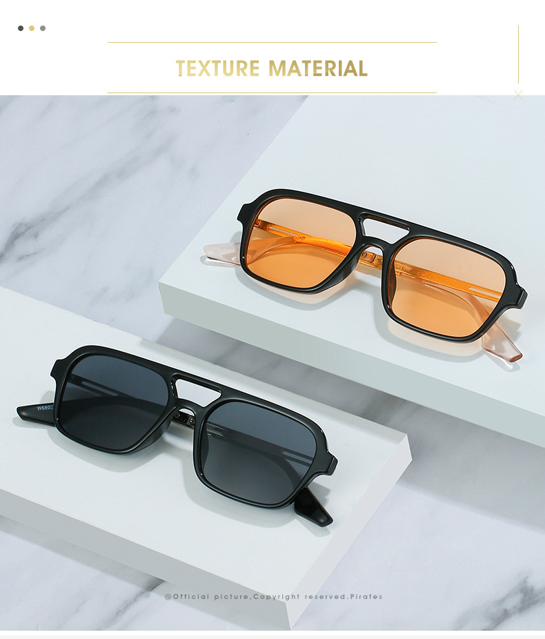 43g Weight Full Frame Glasses Structure Sunglasses Classification PC, UV400 Protection Lens Material Fashion Geometric PC UV400 Protection Square Full Frame Women's Sunglasses
