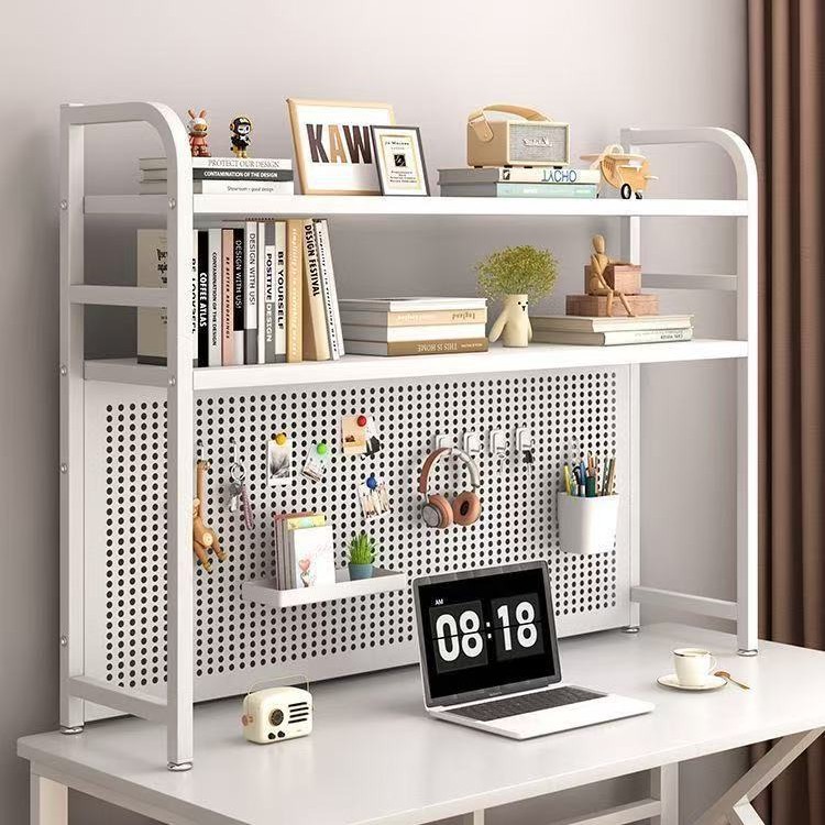 Desktop Perforated Board Layered Bookshelf Multi-Layer Storage Rack Dormitory Display Rack Creative Bookcase Storage Rack