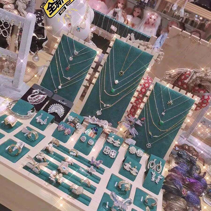 實木飾品展示架 戒指耳釘耳環首飾架手鐲飾品展示板珠寶展示架