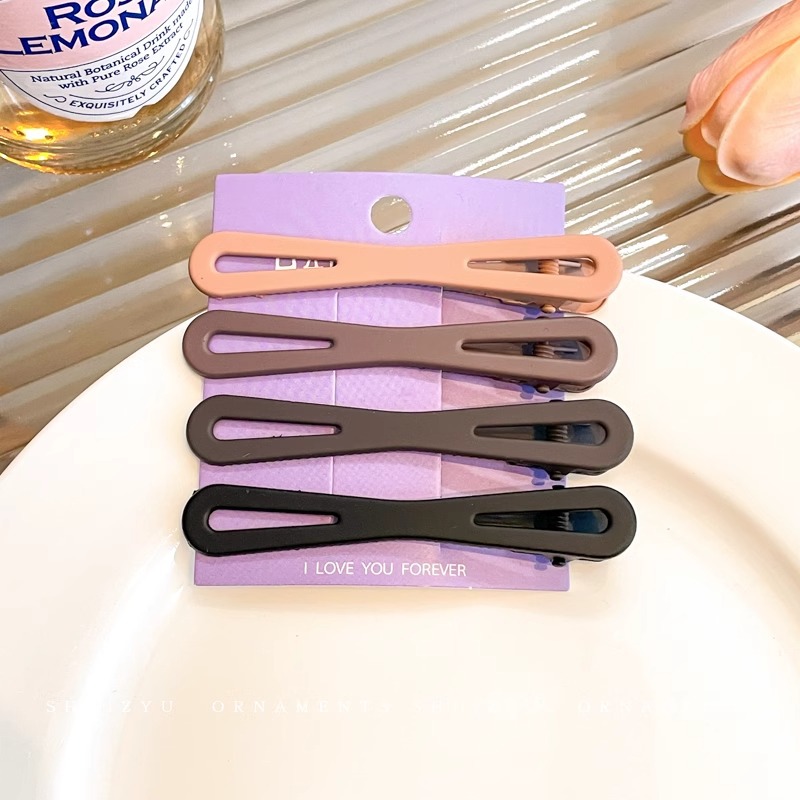 Clip de una palabra de color caramelo, clip para el cabello con flequillo, tocado femenino 2025 nuevo clip bb, horquilla lateral, clip lateral para el cabello roto, clip lateral