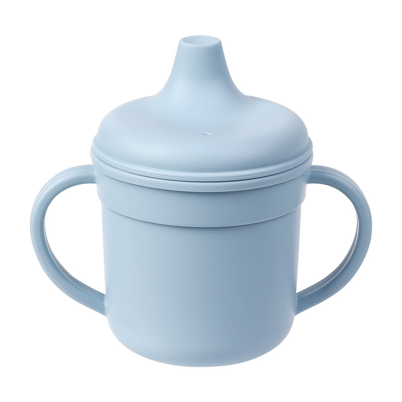 라이트 그레이 블루 학습 컵