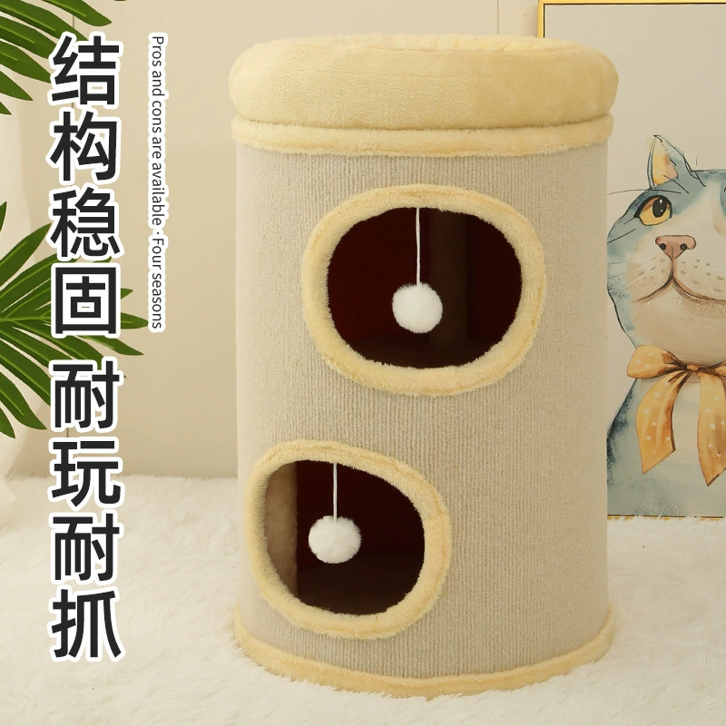 Кошачья гнезда ведро из сизаля ведро для кошек лазание для кошек зимняя теплая многокошачья семья дом для кошки когтеточка дом