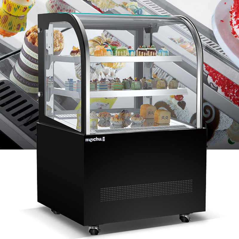 美厨工程款圆弧蛋糕柜 蛋糕展示柜 800宽 风冷 热风除雾 真空镀膜