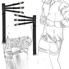 男女袜带通用正装西服衬衣夹上衣防皱防溜出衬衫夹子大腿环吊袜带