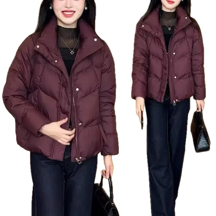 Short fitted fashionable down jacket, increased thickness