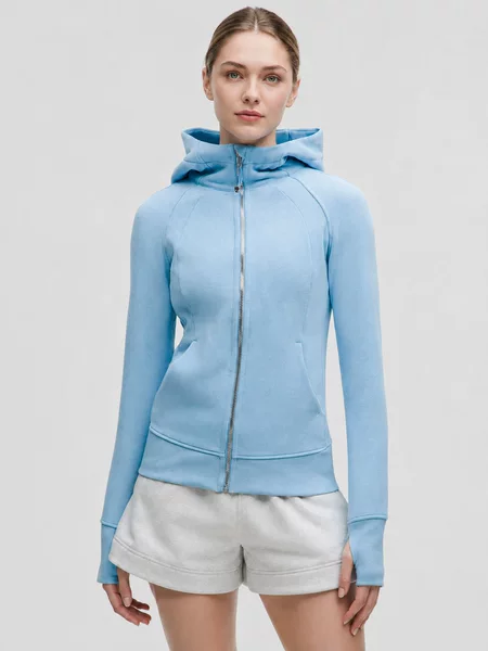 Xichen In-Stock Winter Tennis Jacket Scub Slim Fit Fleece-Lined Full-Zip Hooded Sports Slimming Waist-Cinching Coat