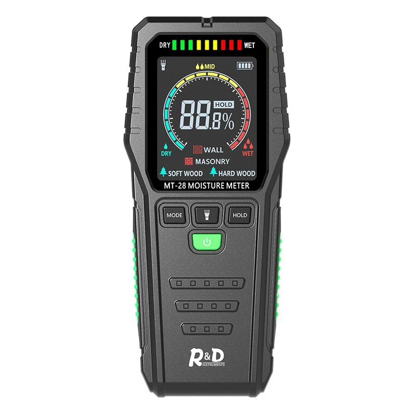 Новый цветной экран индукционного типа деревянный измеритель влажности мебель Влажность гигрометр Неразрушающий детектор настенный кирпичный гигрометр