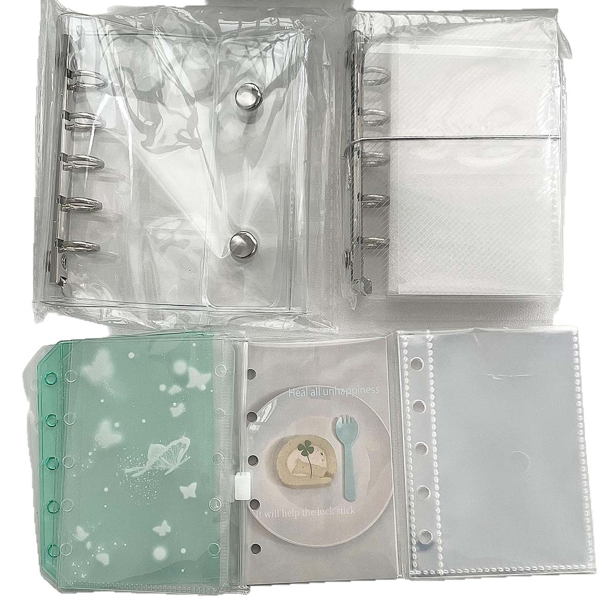 [Colección M5] Libro de hojas sueltas, accesorios de página interior, libro de contabilidad manual, libro de almacenamiento, carcasa PP, mini libro de tarjetas, bolsillo interior portátil