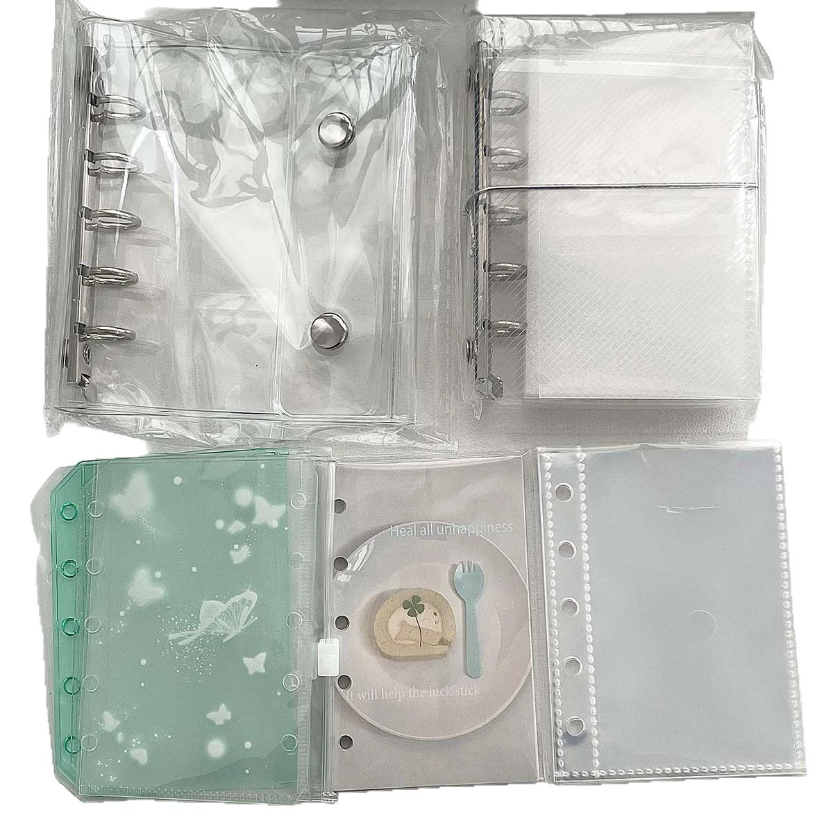 Handheld M5 Storage Set — Transparent PVC Shell, Inner Pages & Accessories, Multi-Color